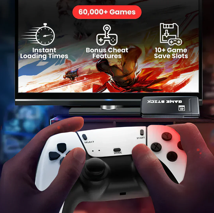 Quistons GameStick Pro - Wireless Console 40000+ Licensed Games