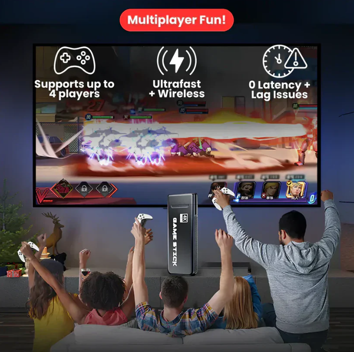Quistons GameStick Pro - Wireless Console 40000+ Licensed Games